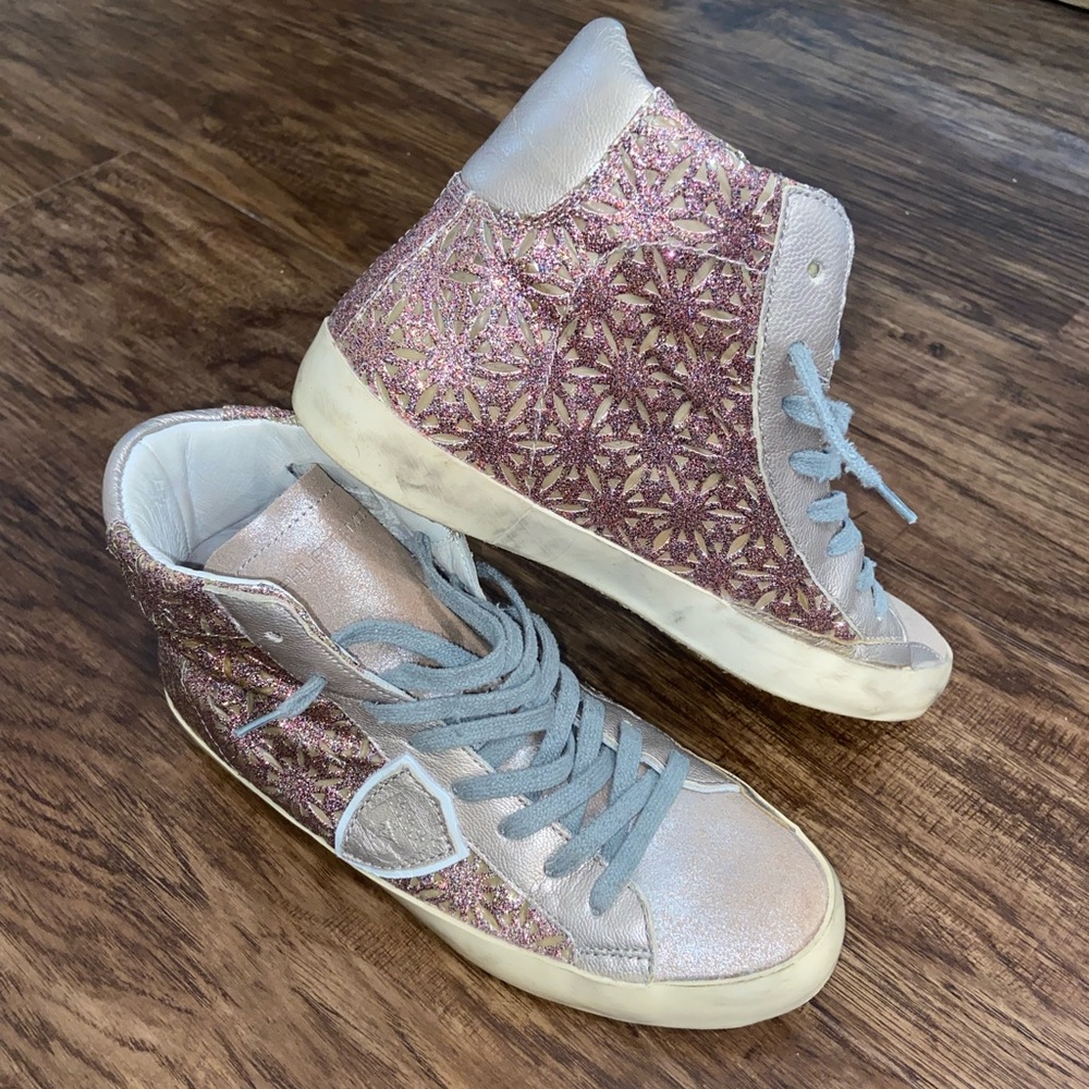 Philippe Model glitter high top sneakers